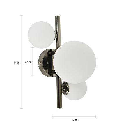 Brilagi - LED Nástenné svietidlo MILLA 3xG9/3W/230V lesklý chróm/biela