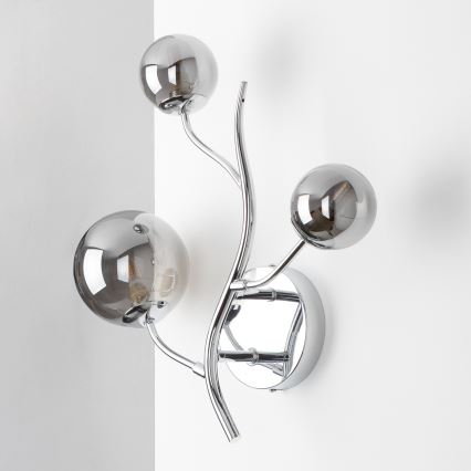 Brilagi - LED nástenné svietidlo MISTEL 3xG9/3W/230V čierny chróm/dymová