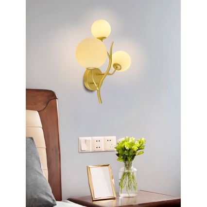 Brilagi - LED Nástenné svietidlo MISTEL 3xG9/3W/230V zlatá/biela