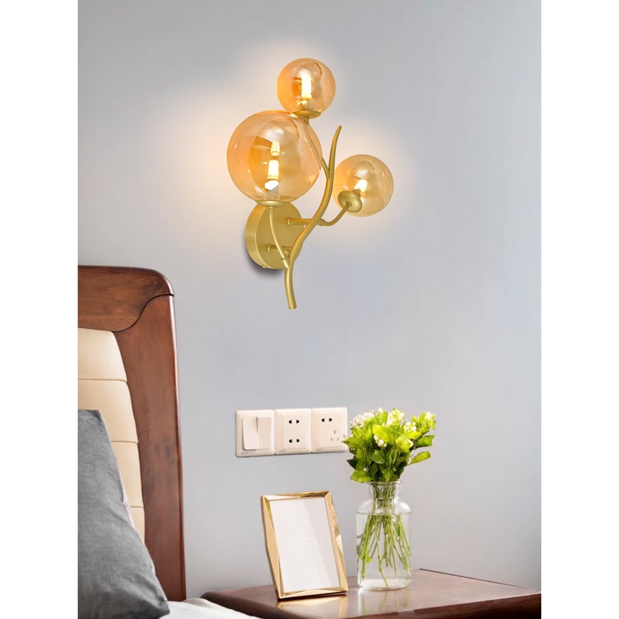 Brilagi - LED Nástenné svietidlo MISTEL 3xG9/3W/230V zlatá