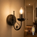 BRILAGI - LED Nástenné svietidlo STEFANO 1xE14/40W/230V čierna patiny