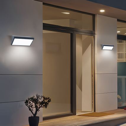 Brilagi - LED stmievateľné vonkajšie nástenné svietidlo TRIANGLE 1xE27/6W/230V 2700-6500K IP65 antracitové
