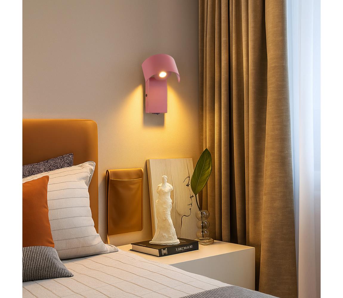 Brilagi - LED nástenné svietidlo VASTO LED/3W/230V ružové BRI214
