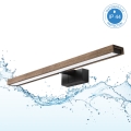 Brilagi - LED osvetlenie kúpeľňového zrkadla 3v1 WOODY MIRROR LED/12W/230V IP44 čierna/dub orech