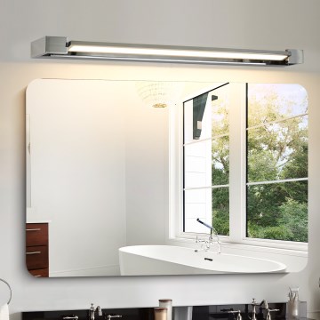 Brilagi - LED osvetlenie kúpeľňového zrkadla AQUA LINE LED/24W/230V 90 cm IP44 lesklý chróm