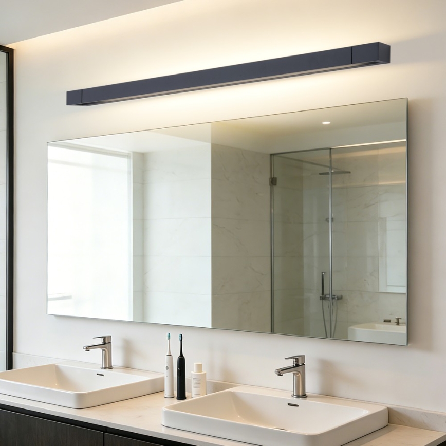 BRILAGI - LED osvetlenie pre kúpeľňové zrkadlo AQUA LINE LED/28W/230V 100 cm IP44 čierna CRI 90