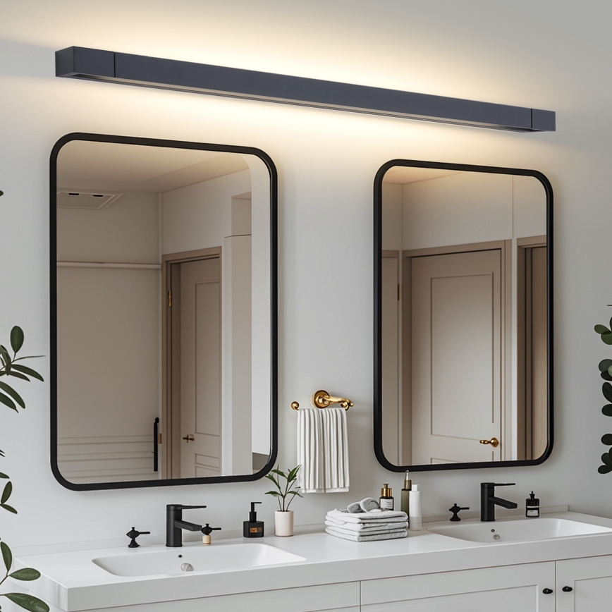 Brilagi - LED osvetlenie kúpeľňového zrkadla AQUA LINE LED/36W/230V 120 cm IP44 čierna
