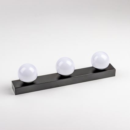 Brilagi - LED kúpeľňové osvetlenie na zrkadlo HOLLYWOOD 3xLED/3W/230V 39 cm IP44 čierne