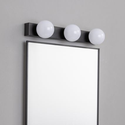 Brilagi - LED kúpeľňové osvetlenie na zrkadlo HOLLYWOOD 3xLED/3W/230V 39 cm IP44 čierne