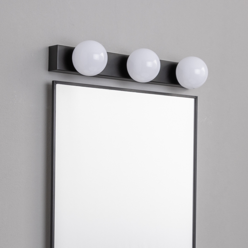 Brilagi - LED kúpeľňové osvetlenie na zrkadlo HOLLYWOOD 3xLED/3W/230V 39 cm IP44 čierne