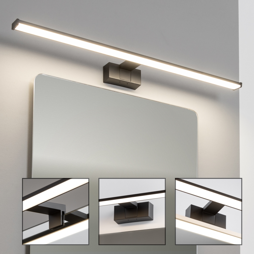 Brilagi - LED osvetlenie zrkadla do kúpeľne 3 v 1 VESTRA LED/15W/230V 80 cm IP44 čierne