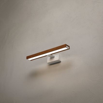 Brilagi - LED osvetlenie zrkadla do kúpeľne 3v1 WOODY MIRROR LED/8W/230V 40 cm IP44 biela/dub čerešňa
