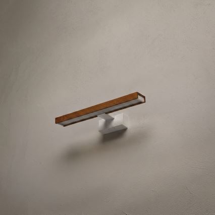 Brilagi - LED osvetlenie zrkadla do kúpeľne 3v1 WOODY MIRROR LED/8W/230V 40 cm IP44 biela/dub čerešňa