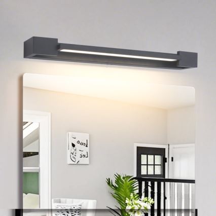 Brilagi - LED osvetlenie kúpeľňového zrkadla AQUA LINE LED/12W/230V 45 cm IP44 antracit CRI 90