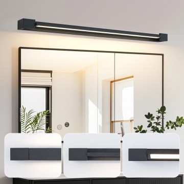 Brilagi - LED osvetlenie zrkadla do kúpeľne AQUA LINE LED/20W/230V 80 cm IP44 čierna CRI 90