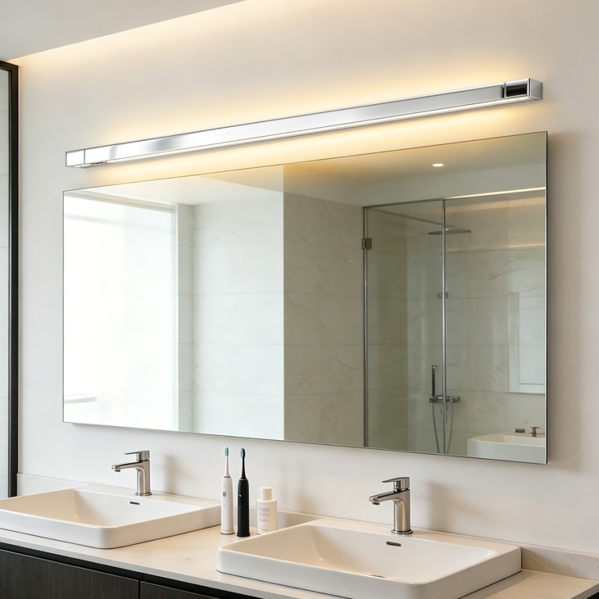 Brilagi - LED osvetlenie zrkadla do kúpeľne AQUA LINE LED/36W/230V 120 cm IP44 lesklý chróm CRI 90