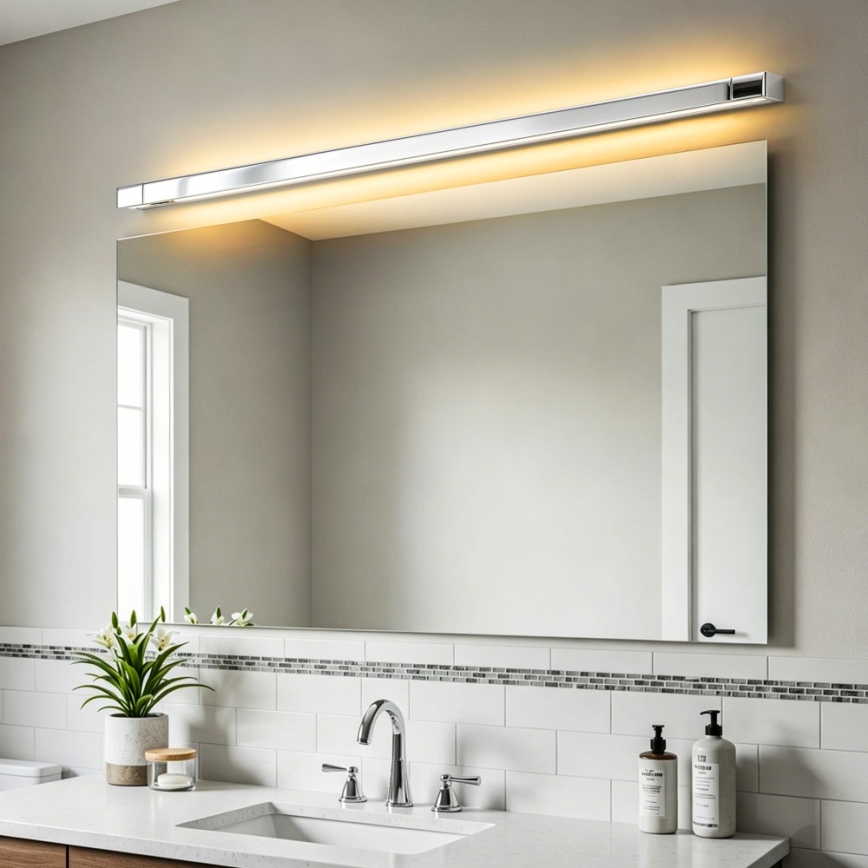 Brilagi - LED osvetlenie zrkadla do kúpeľne AQUA LINE LED/36W/230V 120 cm IP44 lesklý chróm CRI 90