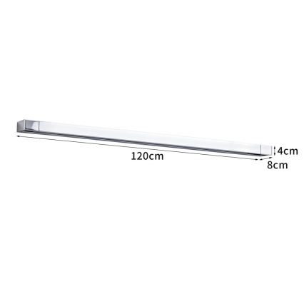 Brilagi - LED osvetlenie zrkadla do kúpeľne AQUA LINE LED/36W/230V 120 cm IP44 lesklý chróm CRI 90