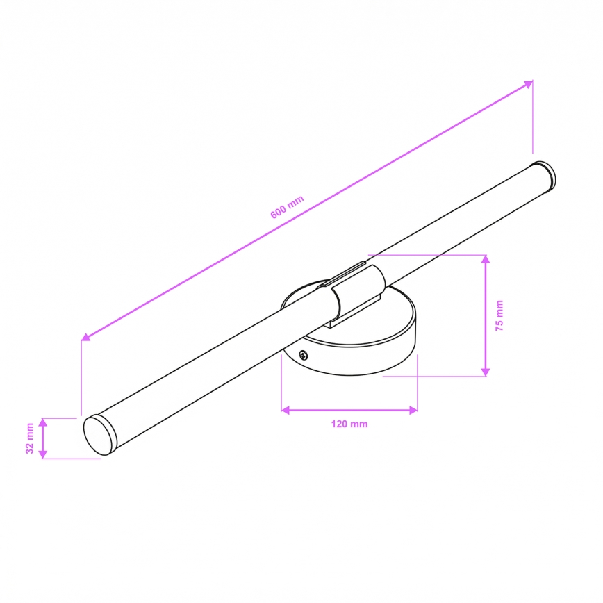 Brilagi - LED kúpeľňové osvetlenie nad zrkadlo LARA LED/10W/230V 60 cm IP44 lesklý chróm
