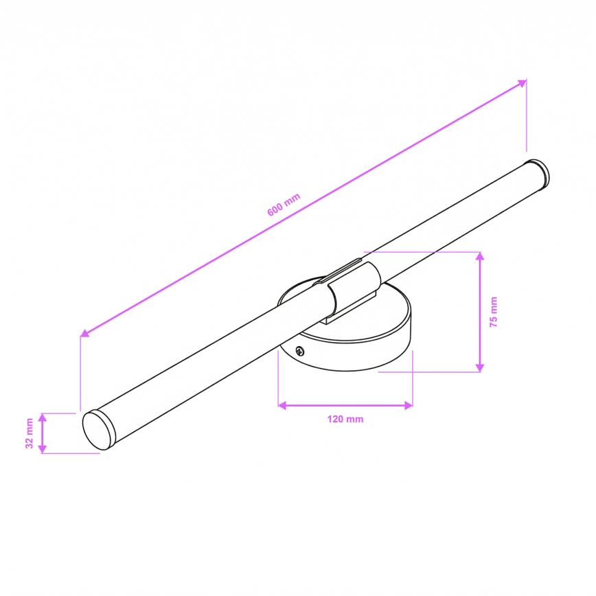 Brilagi - LED osvetlenie do kúpeľňového zrkadla LARA LED/10W/230V 60 cm IP44 zlaté