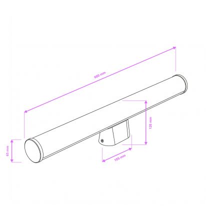 Brilagi - LED osvetlenie zrkadla do kúpeľne TUBE LED/15W/230V 3000/4000/6500K IP44 lesklý chróm