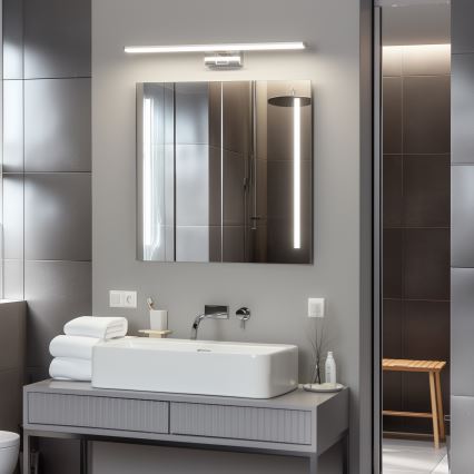 Brilagi - LED kúpeľňové zrkadlové osvetlenie 3 v 1 VESTRA LED/12W/230V 60 cm IP44 lesklý chróm