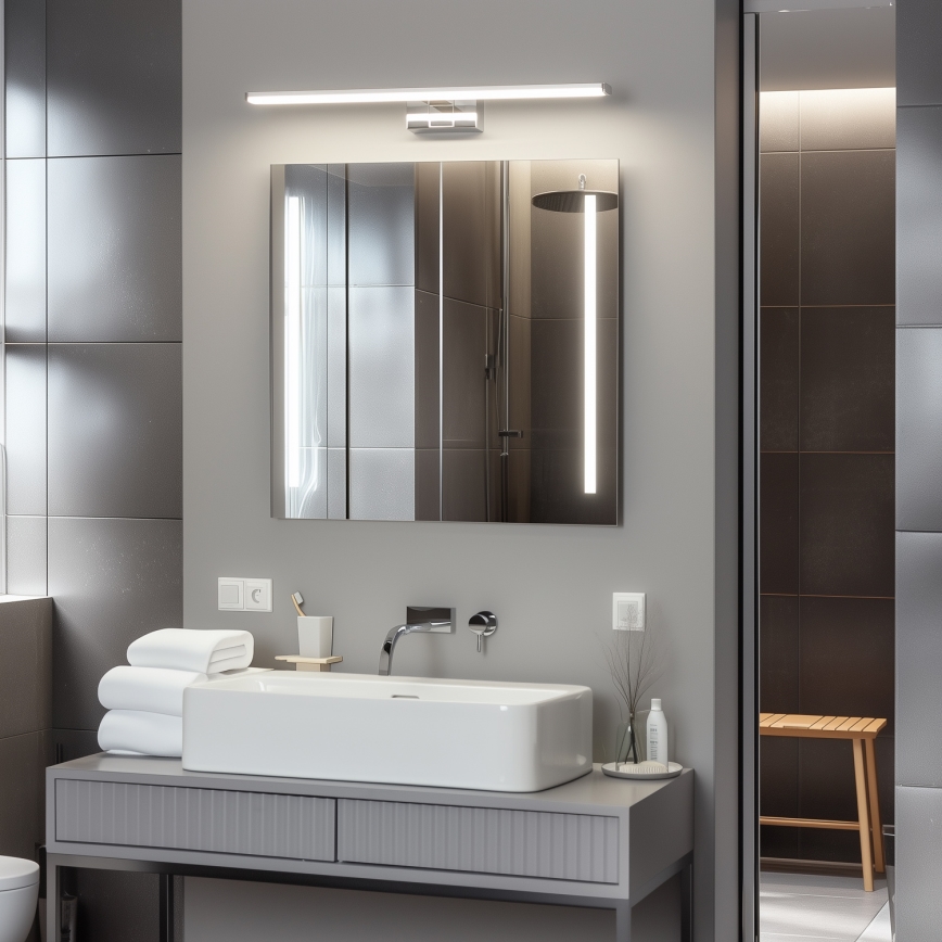 Brilagi - LED kúpeľňové zrkadlové osvetlenie 3 v 1 VESTRA LED/12W/230V 60 cm IP44 lesklý chróm