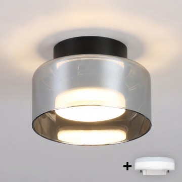 Brilagi - LED Podhľadové svietidlo AURA LUX 1xGX53/30W/230V priemer 13 cm čierne/dymové