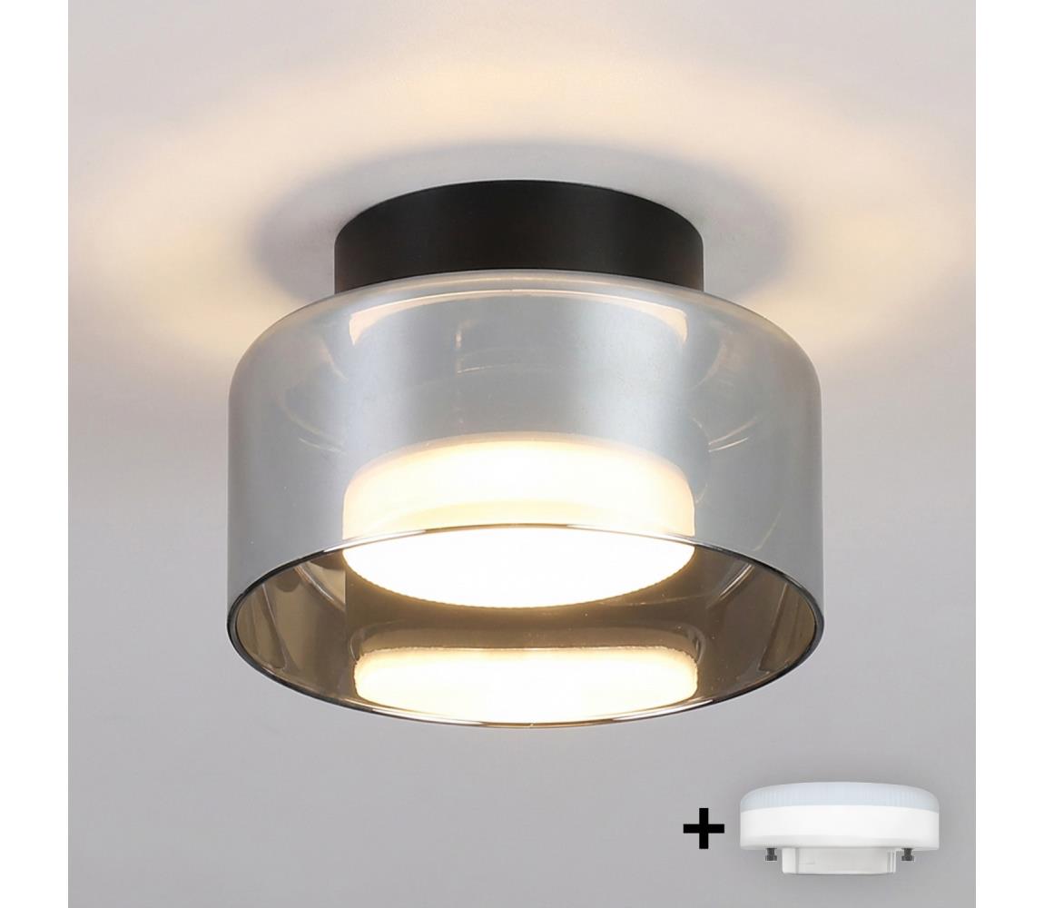 Brilagi - LED Podhľadové svietidlo AURA LUX 1xGX53/30W/230V priemer 13 cm čierne/dymové WO-OEM-CF-02-BK