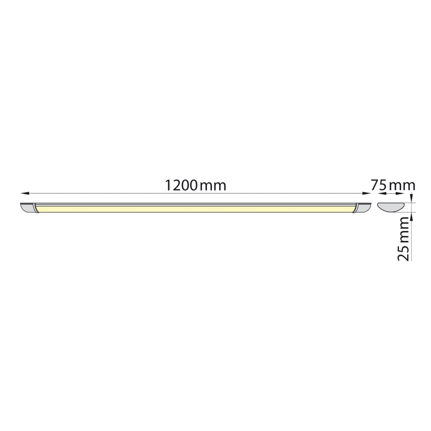 Brilagi - LED Podlinkové svietidlo LUMA LED/32W/230V 120 cm