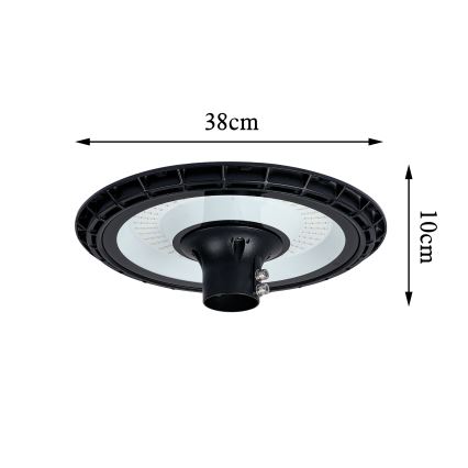 Brilagi - LED Pouličná lampa so stĺpom 4 m URBANSPARK LED/120W/230V čierna IP65