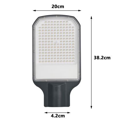 Brilagi - LED pouličné svietidlo URBANLIGHT LED/100W/230V antracit IP65