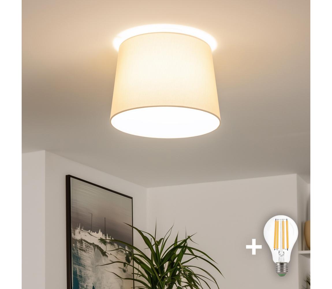 Brilagi - LED prisadené stropné svietidlo CERIA 1xE27/40W/230V pr. 30 cm béžové BG3991+EG781037