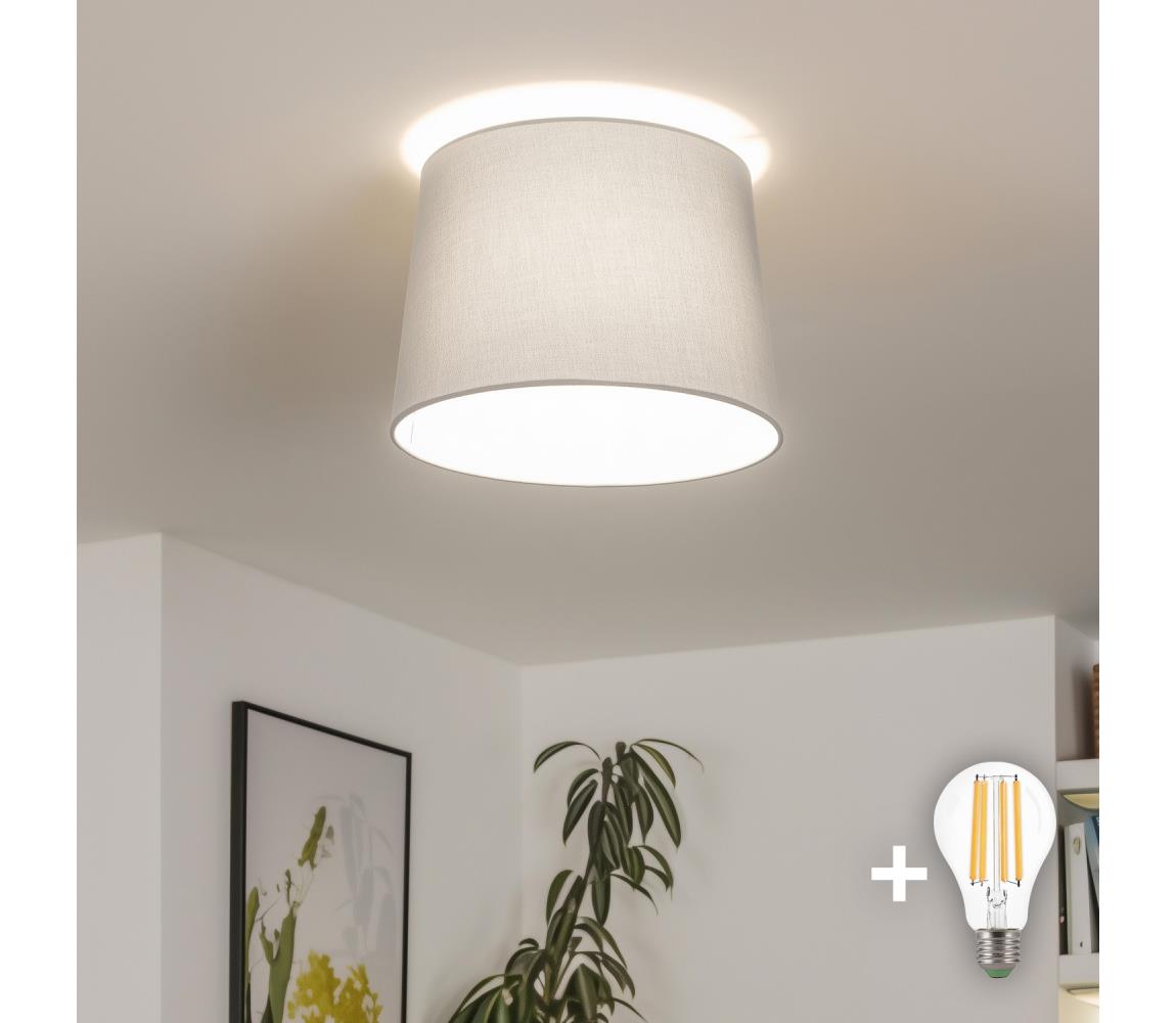 Brilagi - LED prisadené stropné svietidlo CERIA 1xE27/40W/230V priemer 30 cm sivá BG3988+EG781036