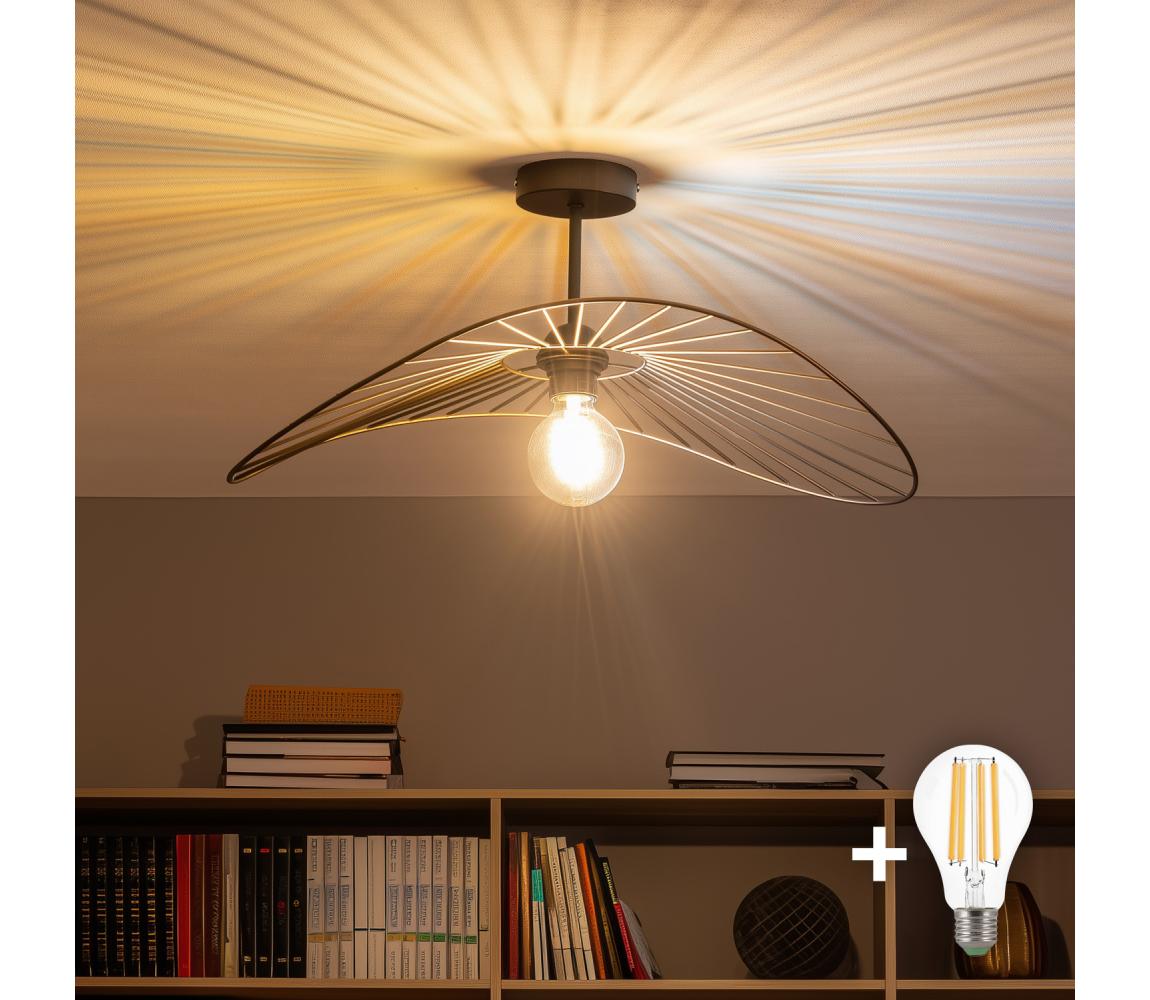 Brilagi - LED prisadené stropné svietidlo CERIA WIRE 1xE27/60W/230V 40x56 cm čierna/bronzová BG3989+EG300151