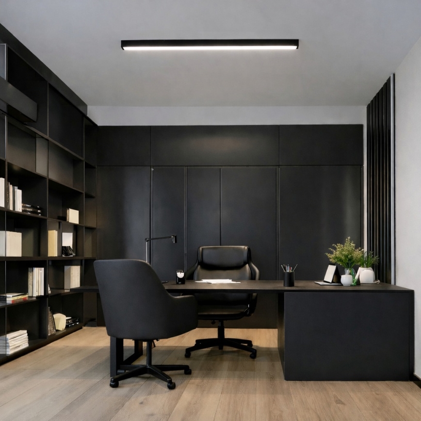 Brilagi - LED prisadené stropné svietidlo FULLDAY LED/20/30/40W/230V 2700/4000/6000K 120 cm čierne