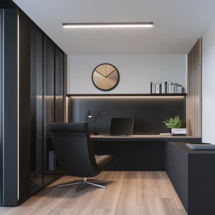 Brilagi - LED stropné prisadené svietidlo FULLDAY LED/30/40/50W/230V 2700/4000/6000K 150 cm UGR19 čierne