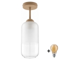 BRILAGI - LED Prisadené svietidlo RETRO GLASS 1xE27/60W/230V pr. 14 cm béžová/biela