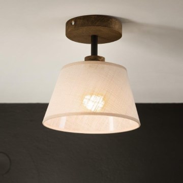 Brilagi - LED  Prisadený luster ANTHONY 1xE14/60W/230V dub orech/béžová