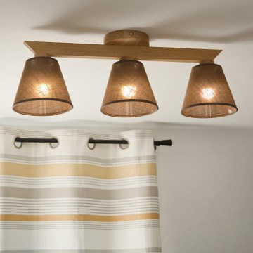 Brilagi - LED  Prisadený luster ANTHONY 3xE14/40W/230V dub/hnedá