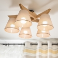 Brilagi - LED  Prisadený luster ANTHONY 5xE14/40W/230V dub/béžová