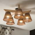 Brilagi - LED  Prisadený luster ANTHONY 5xE14/40W/230V dub/hnedá