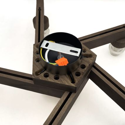 Brilagi - LED  Prisadený luster ANTHONY 5xE14/40W/230V dub orech