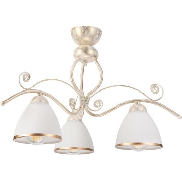 Brilagi - LED Prisadený luster ANTICO 3xE27/60W/230V 3000K biela patina