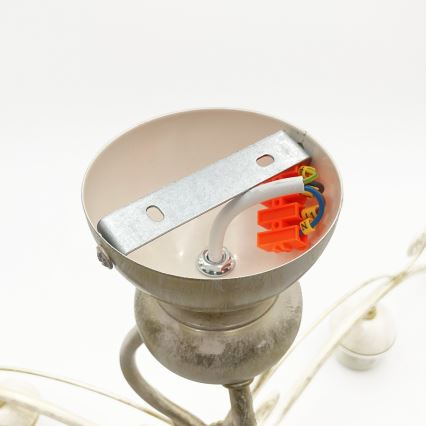 Brilagi - LED prisadený luster ANTICO 3xE27/60W/230V biela patina