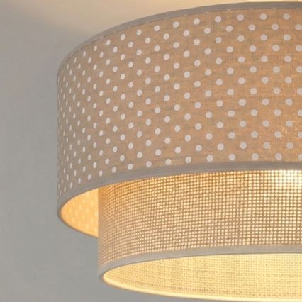 Brilagi-LED Prisadený luster BOHO BOBO 1xE27/60W/230V pr.40 cm s bodkami béžová/krémová.
