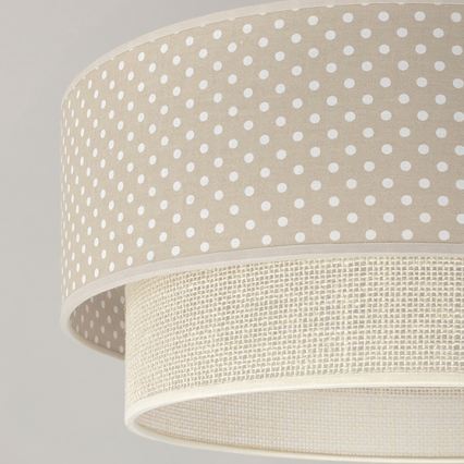 Brilagi-LED Prisadený luster BOHO BOBO 1xE27/60W/230V pr.40 cm s bodkami béžová/krémová.