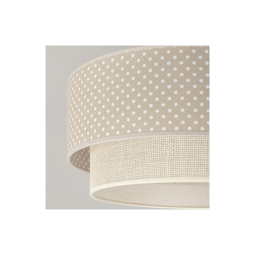 Brilagi-LED Prisadený luster BOHO BOBO 1xE27/60W/230V pr.40 cm s bodkami béžová/krémová.