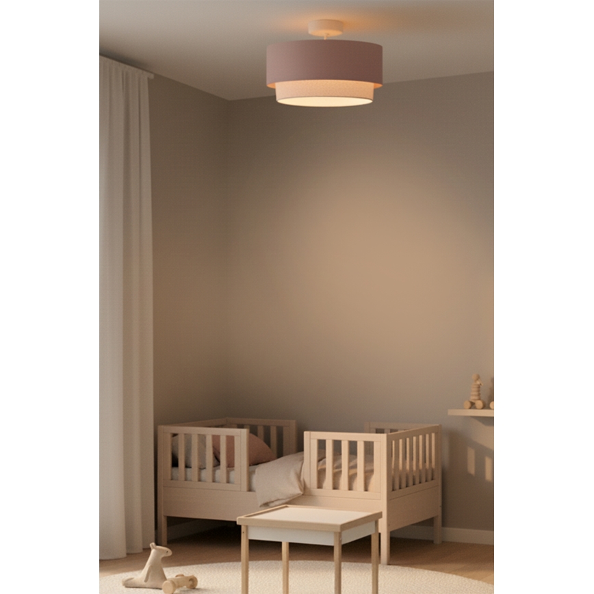 Brilagi - LED prisadený luster BOHO BOBO 1xE27/60W/230V priemer 40 cm ružová/krémová