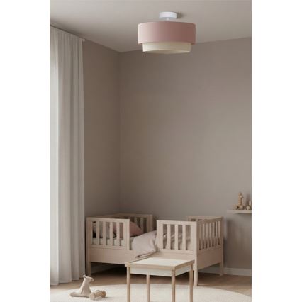 Brilagi - LED prisadený luster BOHO BOBO 1xE27/60W/230V priemer 40 cm ružová/krémová